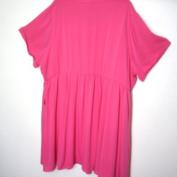 Torrid NEW Size 3 Mini Washable Gauze Hi Low Waist Tunic Dress Knee Length Pink - Picture 8 of 12